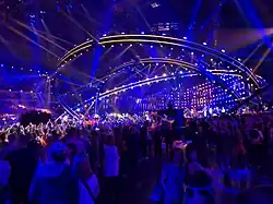 The stage in the arena