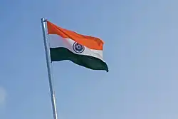 The Flag of India, unfurled by the President of India on the Republic Day