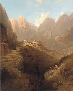 The Ravine Leading to Petra by David Roberts