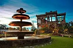 View of The Ruins of the Mariano Ledesma Lacson Mansion, Talisay City at dusk