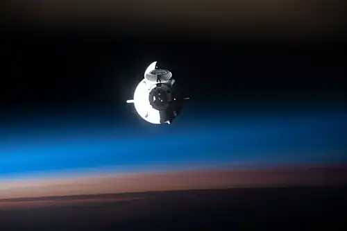 Cargo Dragon approaching the ISS