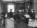 Officers of the Women's Royal Naval Service relaxing in their wardroom during World War I