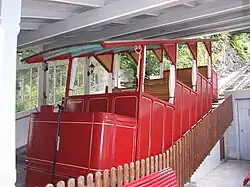 Car in lower station