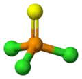 Ball-and-stick model of thiophosphoryl chloride