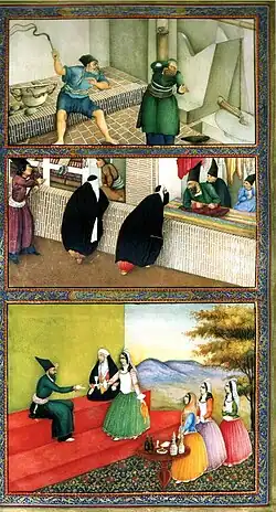 Illustration of One Thousand and One Nights by Abu'l-Hasan Sani al-Mulk, Iran, 1853