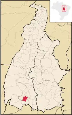 Location in Tocantins state