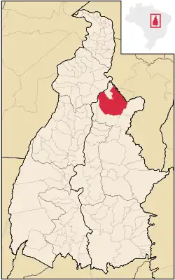 Location in Tocantins state