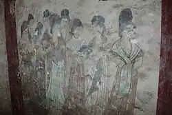 Paintings from the wall of the tomb.