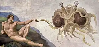 Image 40Touched by His Noodly Appendage at Flying Spaghetti Monster, by Niklas Jansson (from Wikipedia:Featured pictures/Culture, entertainment, and lifestyle/Religion and mythology)