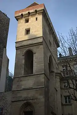 The Tour Jean-sans-Peur (1409–11) was part of the residence of the Dukes of Burgundy