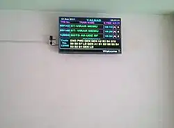 Train indicator at Valsad