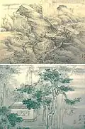 Gao Fenghan, (top): Fragrant Blossom Snow in the Desert Mountains, (bottom): Study in the Shade of the Wutong Tree, Museum of East Asian Art, Dahlem