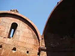 Reconstructed sections of the upper walls.