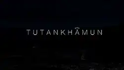 Series title over a darkenend Egyptian landscape