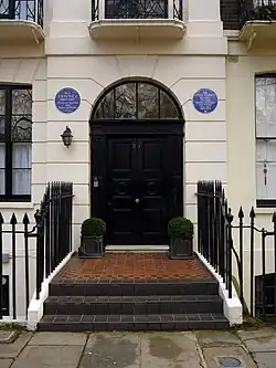 Twin blue plaques