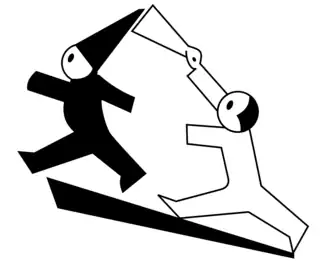 Turret logo of U-995, referencing the board game Fang den Hut!