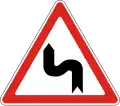 Double curve, first to left