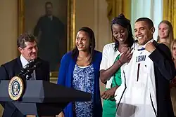 White House ceremony commemorating the 2010 NCAA National Champion Connecticut Huskies women's basketball team
