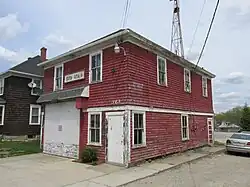 Former Station 2 of Uxbridge Fire Department at North Uxbridge. A replacement station was built near the former James Whitin Estate, at Rogerson's Village, a section of North Uxbridge