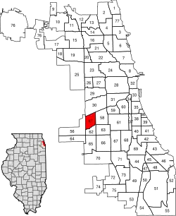 Location within the city of Chicago