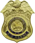 Former badge of a Criminal Investigation Command CID Agent