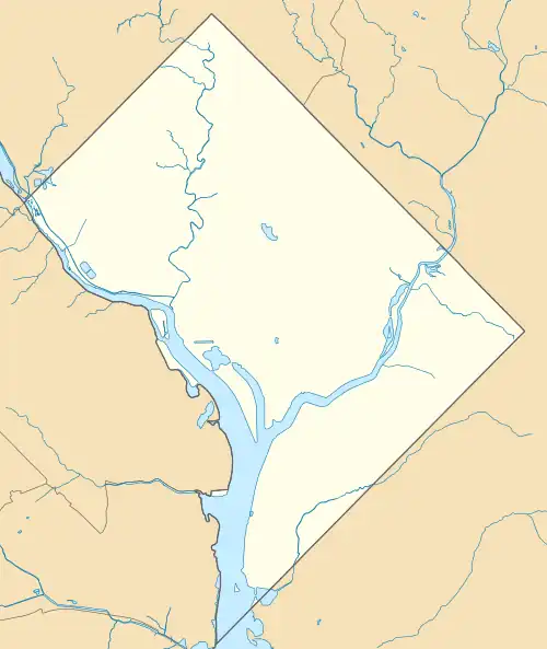 Washington is located in the District of Columbia