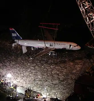 US Airways Flight 1549 is lifted from the Hudson River