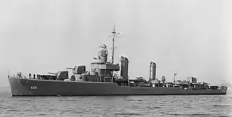 USS Caldwell (DD-605) off San Francisco in June 1942