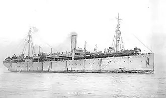 USS Iowan (ID-3002) is seen here in 1919 returning American troops from France.