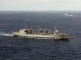 USS Savannah (AOR-4) underway in 1986