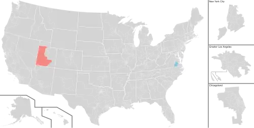 Color coded map of 2023 House of Representatives special election results