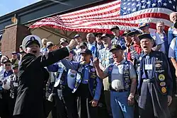 Former Master Chief Petty Officer of the Navy Rick West visits World War II submarine veterans at Kings Bay.