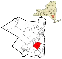 Location in Ulster County and New York