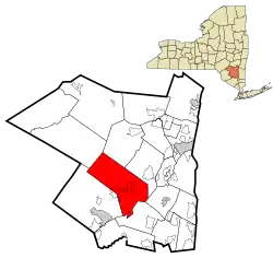 Location in Ulster County and the state of New York.