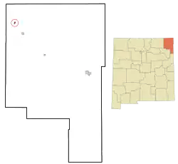 Location of Folsom, New Mexico