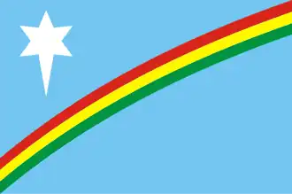 Flag of Nagaland with the Star of Bethlehem symbol