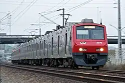 Most of Lisbon's suburban trains (except the Cascais Line services), are in the hands of CP's 2300/2400 Series. Two are here seen on the Linha do Norte, near Santa Iria de Azoia.
