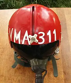 Vietnam War era Marine squadron VMA-311 flight helmet
