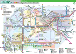 Public transport map Rhein-Ruhr