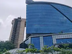 Visvevaraya Towers with Prestige Minsk Square, as seen from the Minsk Square plaza