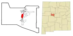 Location of Los Chavez, New Mexico