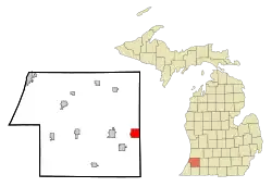 Location of Mattawan, Michigan