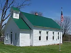 Vandalia, Indiana, Owen County, Lafayette Township District #2 Schoolhouse was completed around 1868 and closed in 1951. It is preserved and maintained by the Vandalia Community Preservation Association.