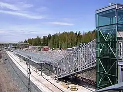 The station being rebuilt in 2012