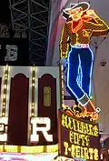 Vegas Vic, the neon cowboy of Fremont Street