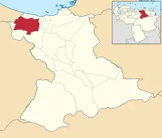 Location in Anzoátegui