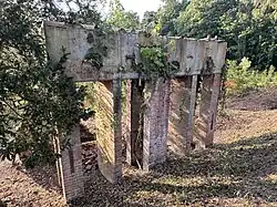 Surviving water tanks used in the original Victorian garden system.