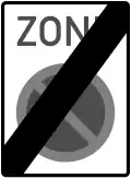 End of restricted parking zone