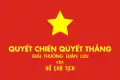 Vietnam People's Army battle flag and victory banner during the First Indochina War