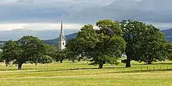 View of the St Margaret of Antioch's Church from the Bodelwyddan Castle.